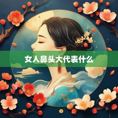 女人鼻头大代表什么