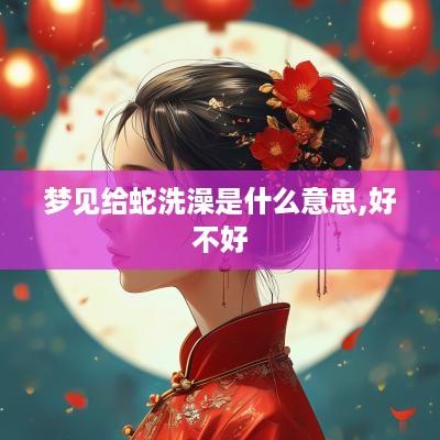 梦见给蛇洗澡是什么意思,好不好
