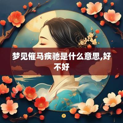 梦见催马疾驰是什么意思,好不好