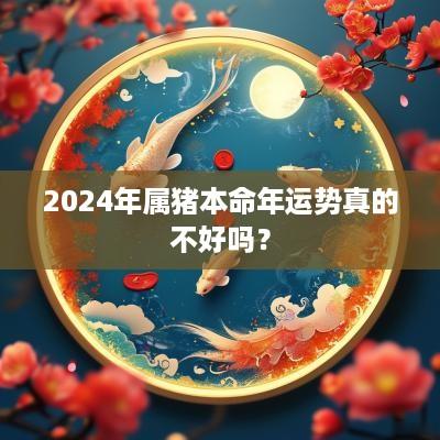 2025年属猪本命年运势真的不好吗？