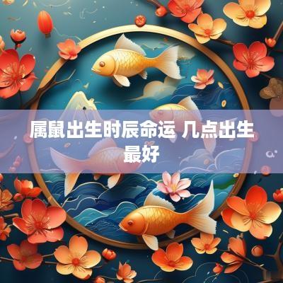 属鼠出生时辰命运 几点出生最好
