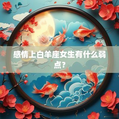 感情上白羊座女生有什么弱点？