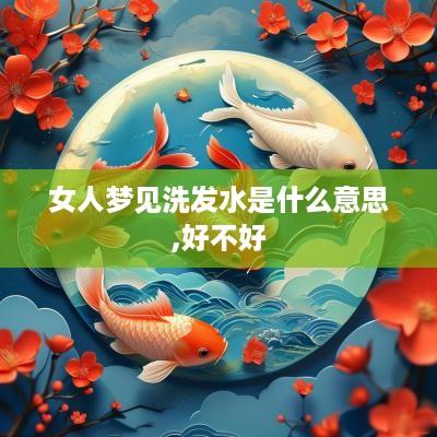 女人梦见洗发水是什么意思,好不好