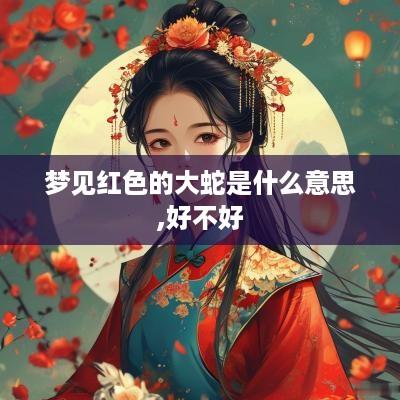 梦见红色的大蛇是什么意思,好不好