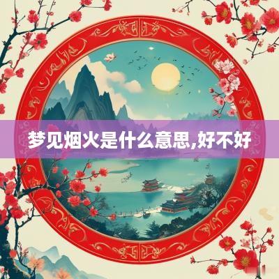 梦见烟火是什么意思,好不好