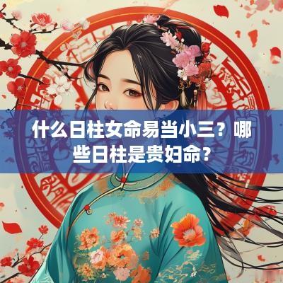 什么日柱女命易当小三？哪些日柱是贵妇命？