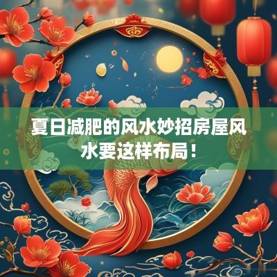 夏日减肥的风水妙招房屋风水要这样布局！
