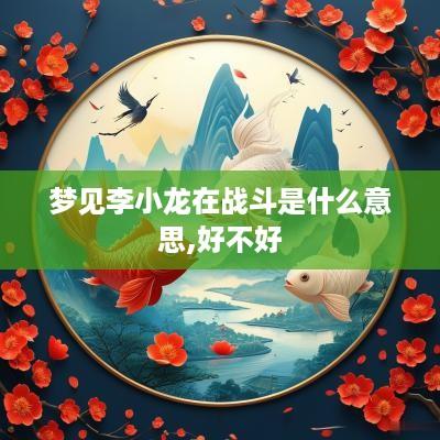 梦见李小龙在战斗是什么意思,好不好