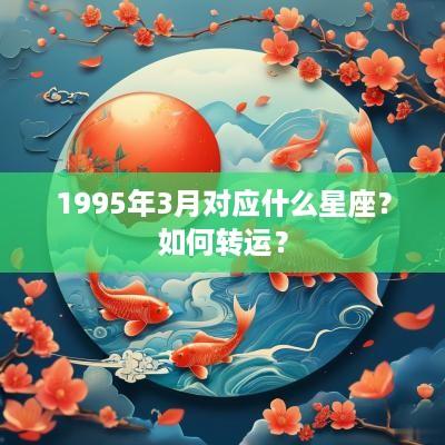 1995年3月对应什么星座？如何转运？