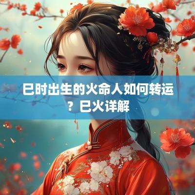 巳时出生的火命人如何转运？巳火详解