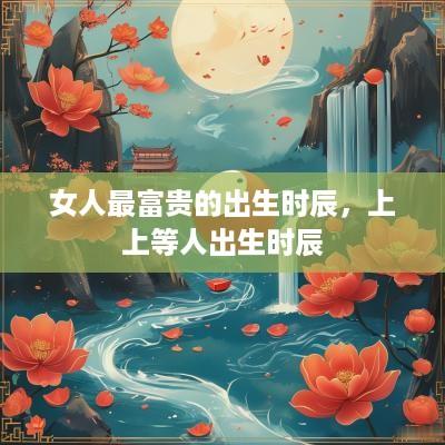 女人最富贵的出生时辰，上上等人出生时辰