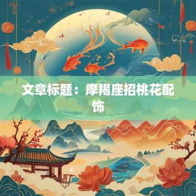 文章标题：摩羯座招桃花配饰