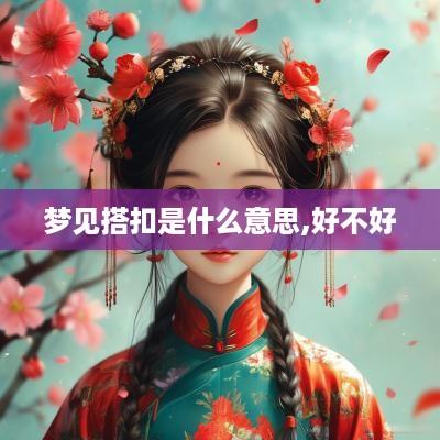 梦见搭扣是什么意思,好不好