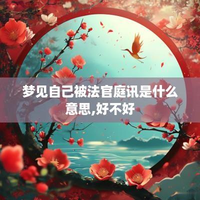 梦见自己被法官庭讯是什么意思,好不好