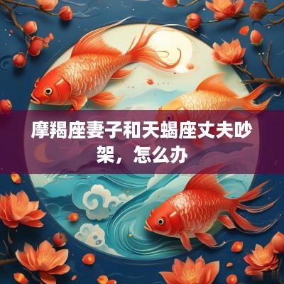 摩羯座妻子和天蝎座丈夫吵架，怎么办
