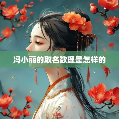 冯小丽的取名数理是怎样的