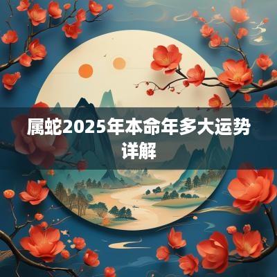 属蛇2025年本命年多大运势详解