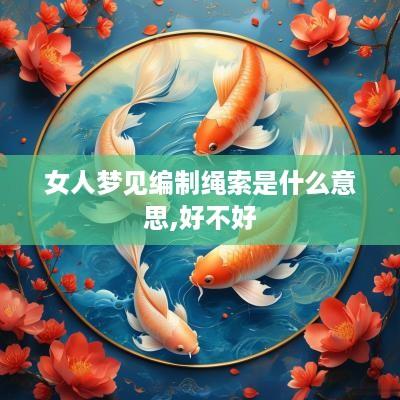 女人梦见编制绳索是什么意思,好不好