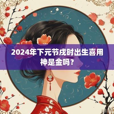 2025年下元节戌时出生喜用神是金吗？