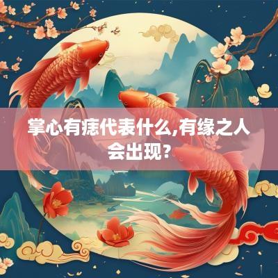 掌心有痣代表什么,有缘之人会出现？
