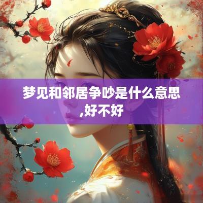 梦见和邻居争吵是什么意思,好不好