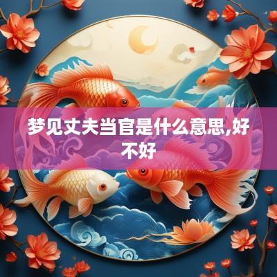 梦见丈夫当官是什么意思,好不好