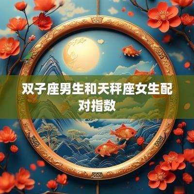 双子座男生和天秤座女生配对指数