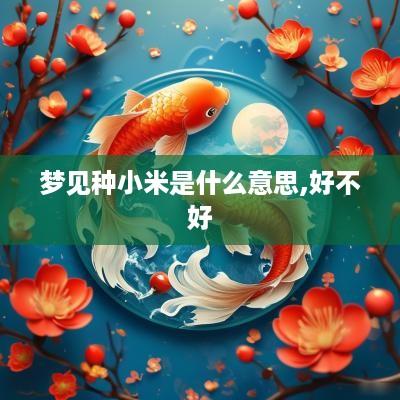 梦见种小米是什么意思,好不好