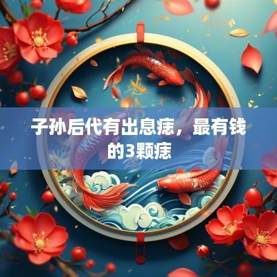 子孙后代有出息痣，最有钱的3颗痣