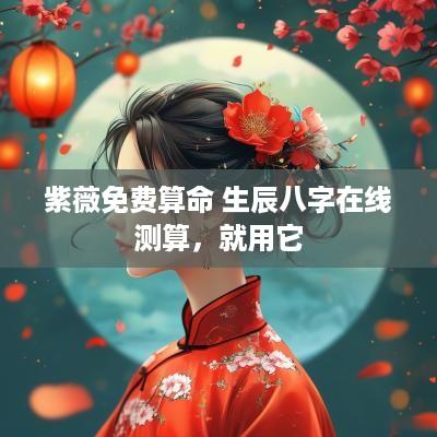 紫薇免费算命 生辰八字在线测算，就用它