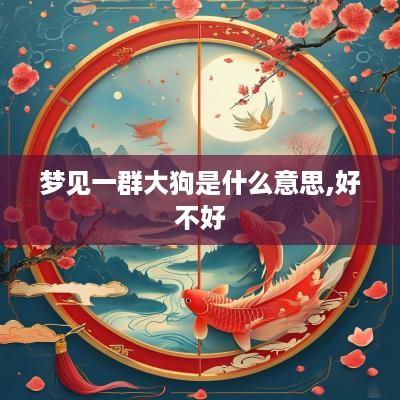 梦见一群大狗是什么意思,好不好