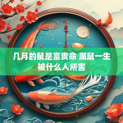 几月的鼠是富贵命 属鼠一生被什么人所害