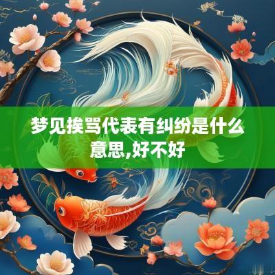 梦见挨骂代表有纠纷是什么意思,好不好