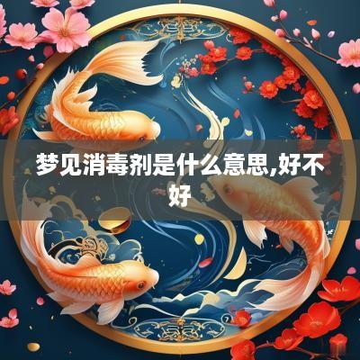 梦见消毒剂是什么意思,好不好