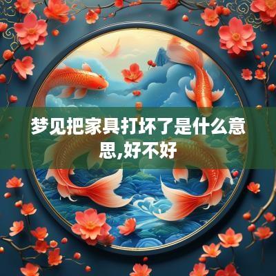 梦见把家具打坏了是什么意思,好不好