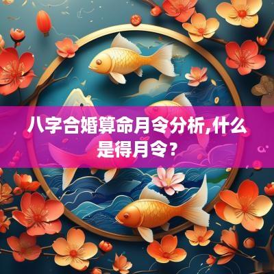 八字合婚算命月令分析,什么是得月令？