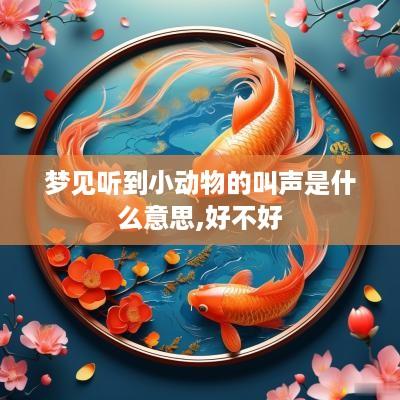 梦见听到小动物的叫声是什么意思,好不好