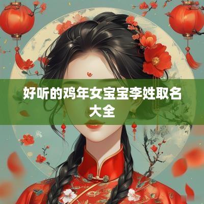 好听的鸡年女宝宝李姓取名大全