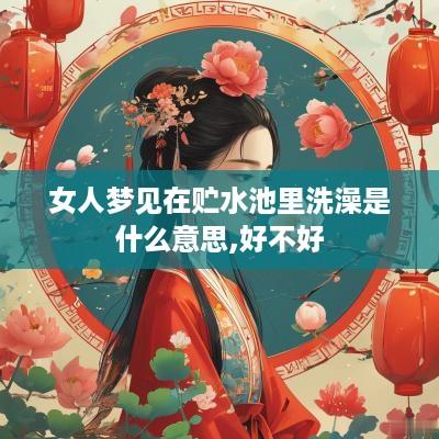 女人梦见在贮水池里洗澡是什么意思,好不好