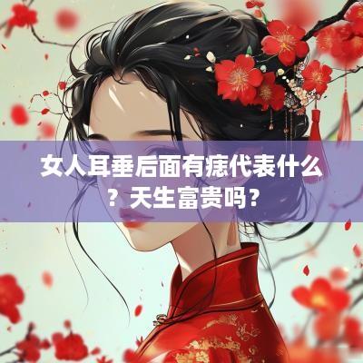女人耳垂后面有痣代表什么？天生富贵吗？