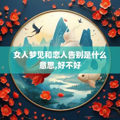 女人梦见和恋人告别是什么意思,好不好
