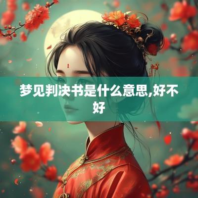 梦见判决书是什么意思,好不好
