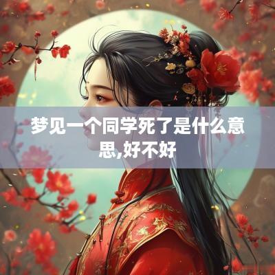梦见一个同学死了是什么意思,好不好