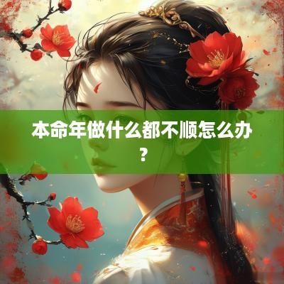 本命年做什么都不顺怎么办？