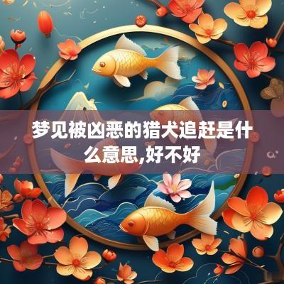 梦见被凶恶的猎犬追赶是什么意思,好不好