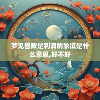 梦见兽败是利润的象征是什么意思,好不好