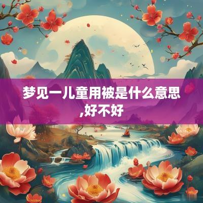 梦见一儿童用被是什么意思,好不好