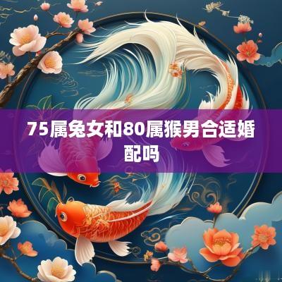 75属兔女和80属猴男合适婚配吗