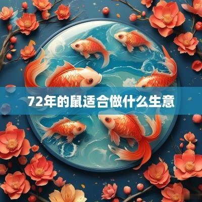 72年的鼠适合做什么生意
