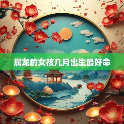 属龙的女孩几月出生最好命